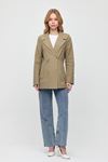 Monche Çift Cepli Oversize Keten Ceket